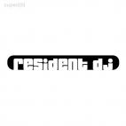 Resident DJ music, decals stickers