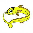 Yellow fish, decals stickers