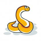 Orange snake, decals stickers
