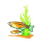 Fishes underwater, decals stickers