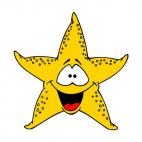 Happy starfish, decals stickers