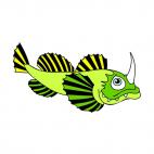 Prehistoric fish, decals stickers