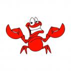 Happy crab, decals stickers