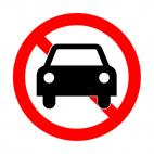 No car sign, decals stickers