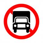 No truck allowed sign, decals stickers