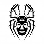 Spider with aboriginal face, decals stickers