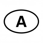 Letter A sign, decals stickers
