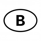 Letter B sign, decals stickers
