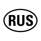 Russia sign, decals stickers