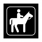 Equestrian Park sign, decals stickers