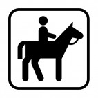 Equestrian Park sign, decals stickers