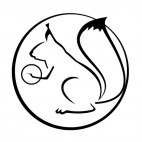 Squirrel with food logo, decals stickers