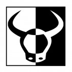 Bull head logo, decals stickers