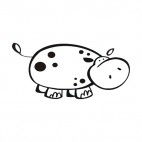 Hippopotamus, decals stickers