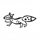Fox running, decals stickers