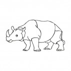 Rhinoceros, decals stickers