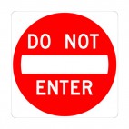 Do no enter sign, decals stickers