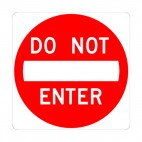 Do no enter sign, decals stickers