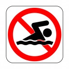 No swimming allowed sign, decals stickers