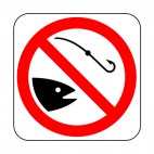 No fishing allowed sign, decals stickers