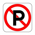 No parking allowed sign, decals stickers