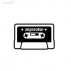 Superstar tape music, decals stickers