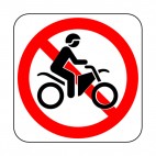 No quad biking allowed sign, decals stickers