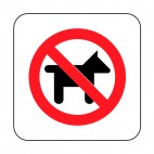 No dog allowed sign, decals stickers