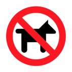 No dog allowed sign, decals stickers