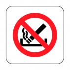 No cigarette lighted on ashtray  allowed sign, decals stickers
