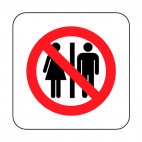 Toilets prohibited sign, decals stickers