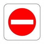 Do no enter sign, decals stickers