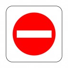 Do no enter sign, decals stickers