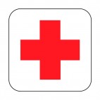 First aid sign, decals stickers
