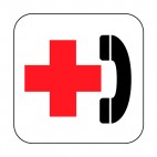 First aid phone sign, decals stickers