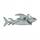 Smiling shark, decals stickers