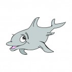 Dolphin smiling , decals stickers