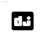 DJ music, decals stickers