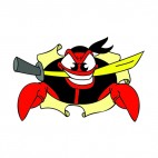 Pirate crab , decals stickers