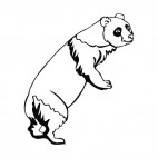 Panda standing up, decals stickers