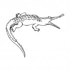 Alligator with mouth wide open, decals stickers