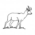 Deer walking through grass, decals stickers