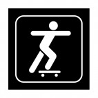 Skateboarding sign, decals stickers