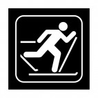 Skiing sign, decals stickers