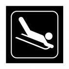 Tobogganing sign, decals stickers