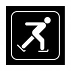 Ice skating sign, decals stickers