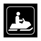 Snowmobiling sign, decals stickers