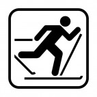 Skiing sign , decals stickers