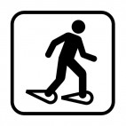 Snowshoeing sign, decals stickers