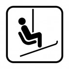 Ski slope sign, decals stickers